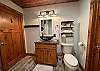 Main Bathroom including sink, toilet, tub and shower.