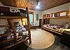 Bunk room on main floor with 4 TwinXL beds.
