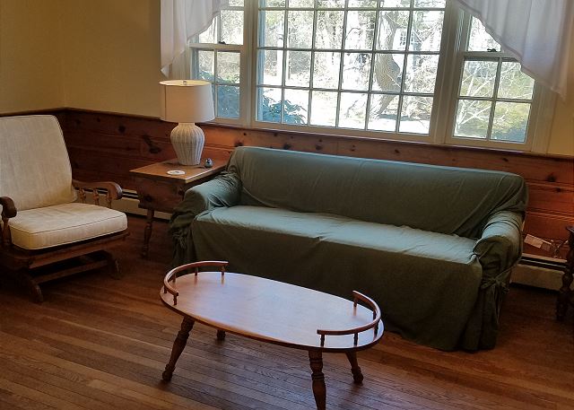 Living area with large window Living area with large window