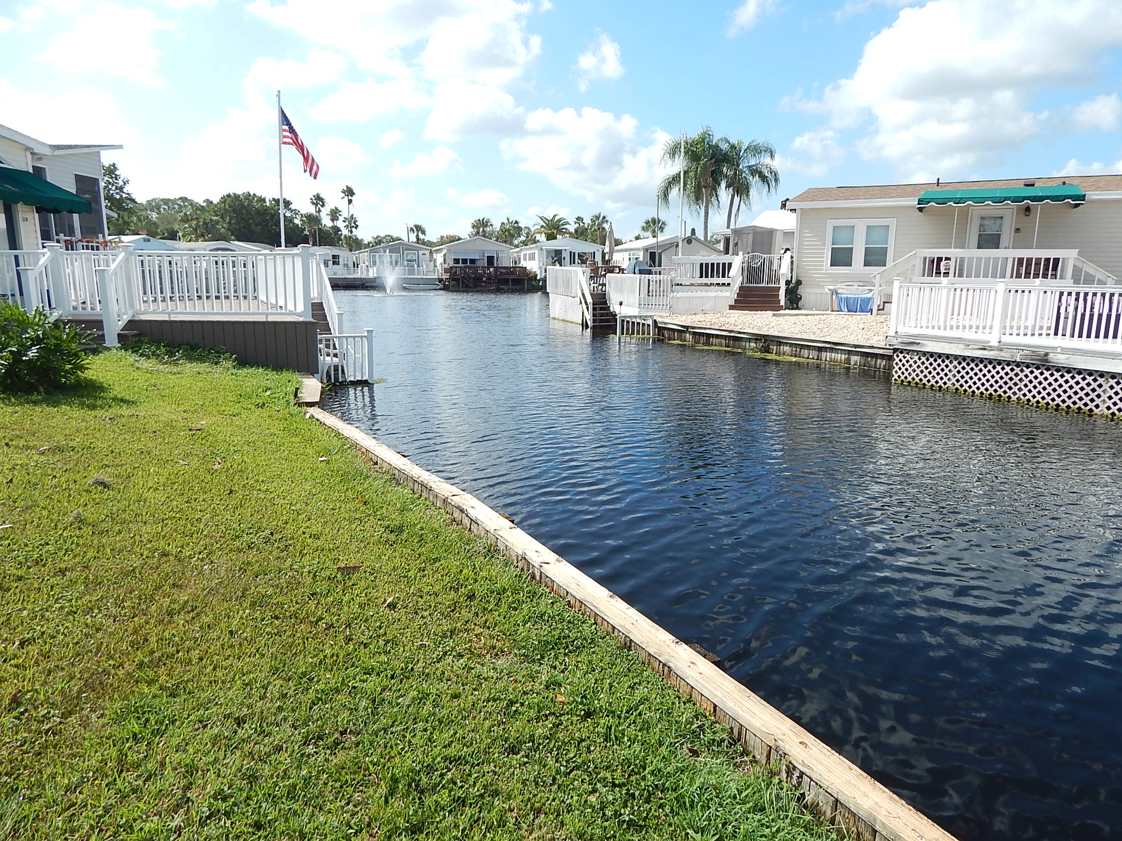 View of canal from rear of site