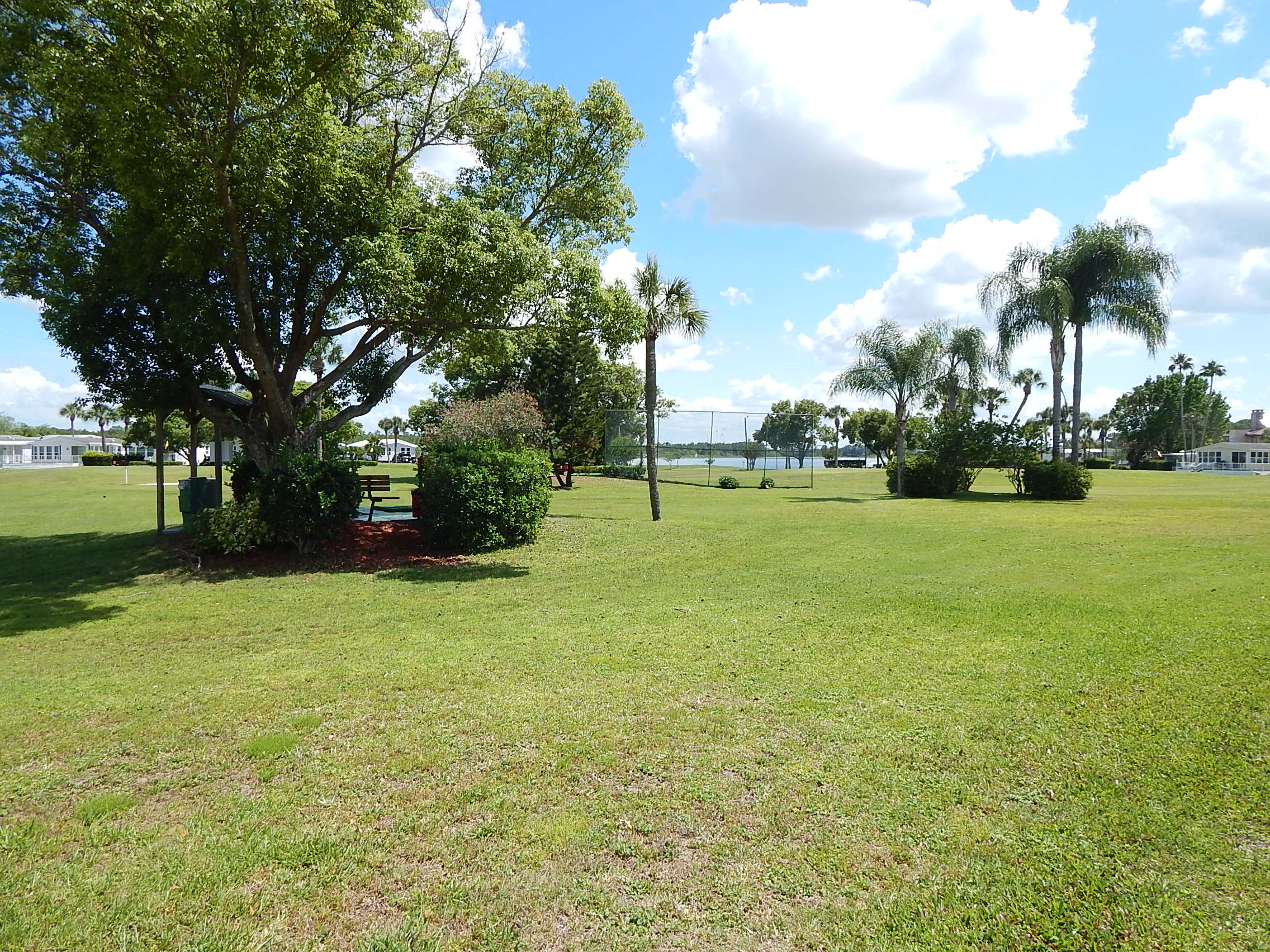 Golf course and lake view