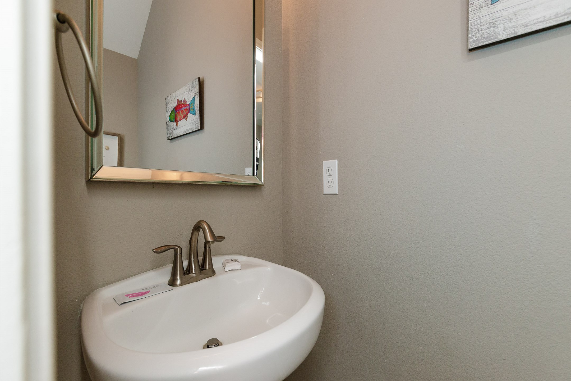 Half bathroom on the first floor