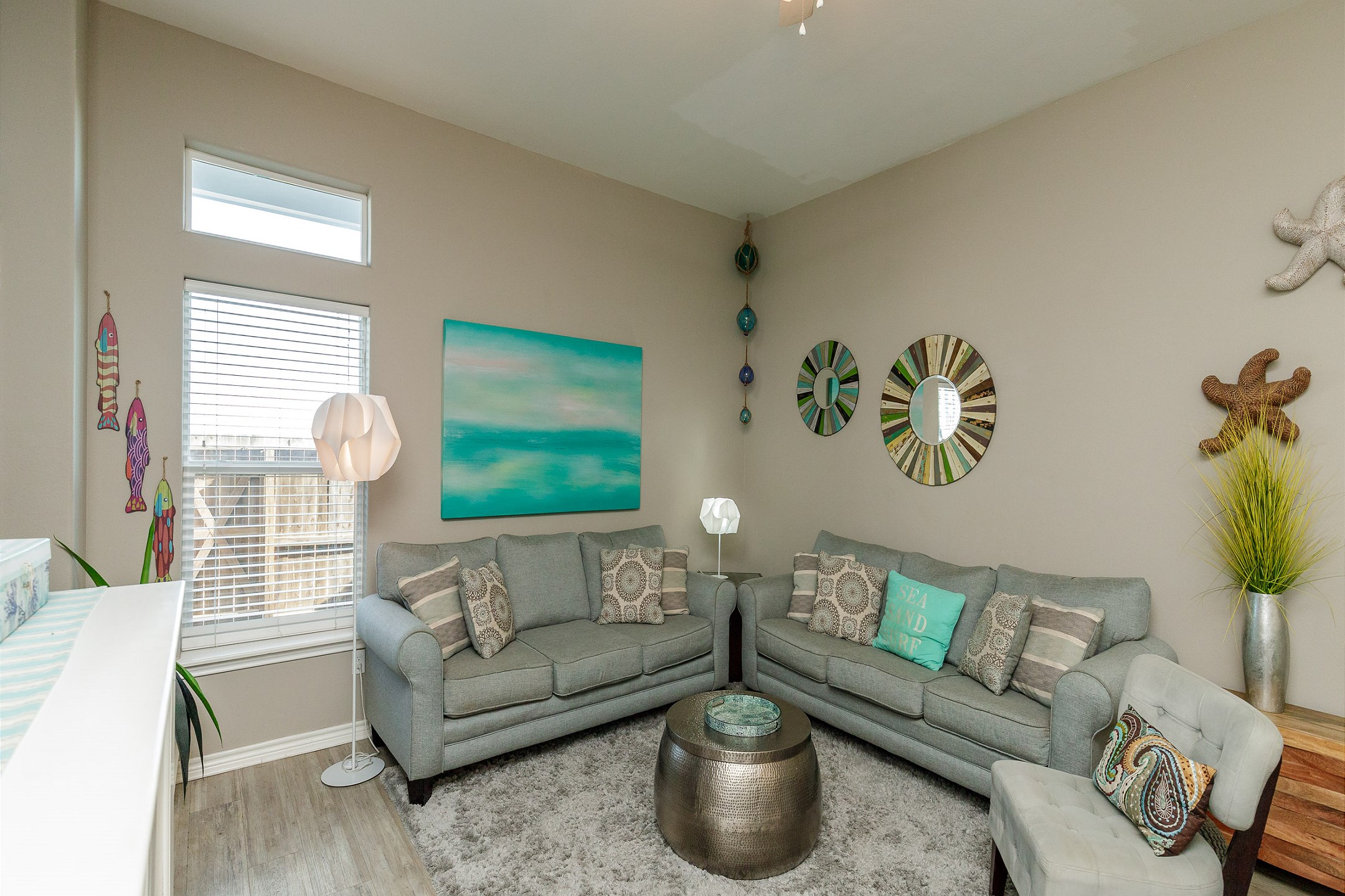 Elegant and spacious living room showcasing stylish decor & plush seating options