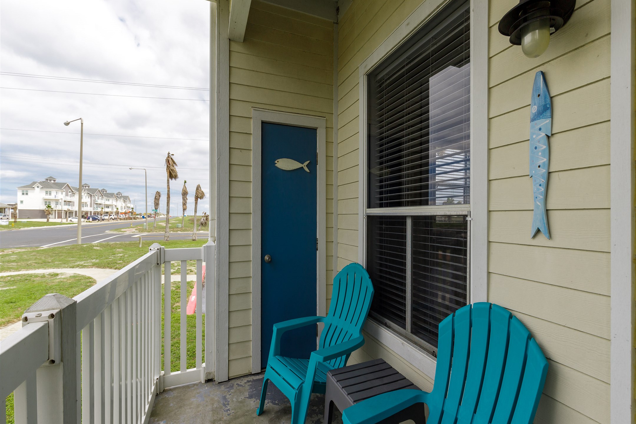 Private patio with seating 