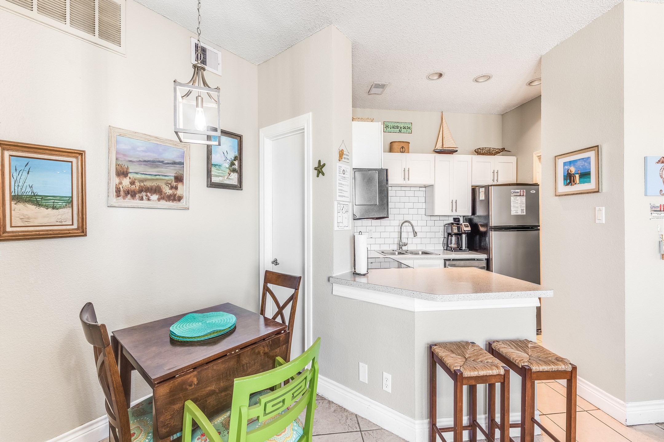 Dining area with charming ambiance for intimate dinners