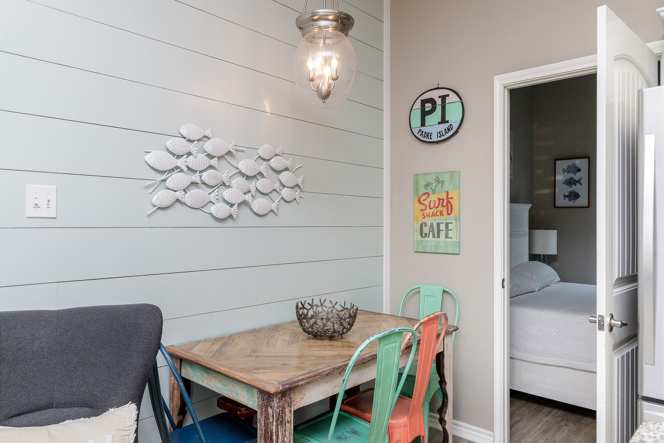 Traditional dining space with a beachside twist