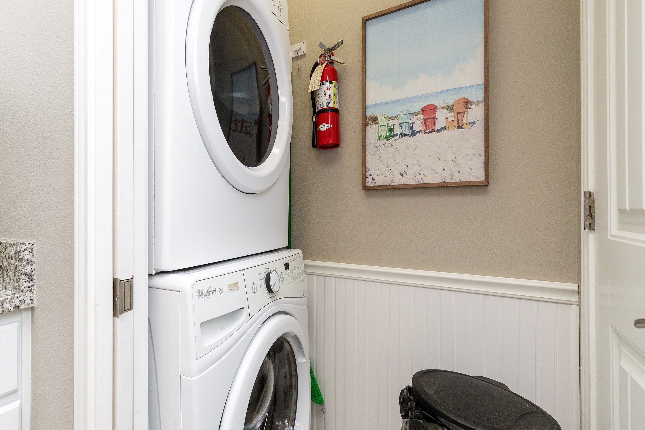 First floor washer and dryer for your convenience