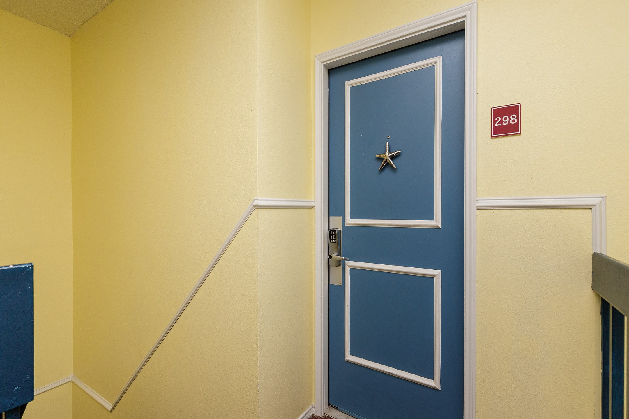 Entryway with coded lock for added security