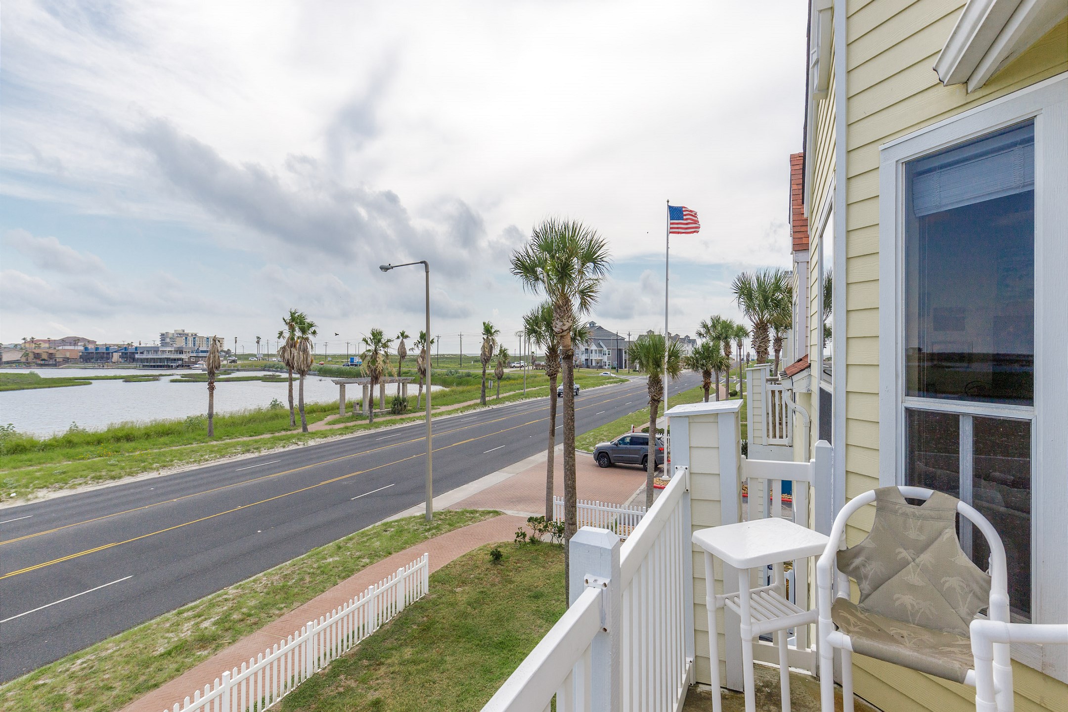 Personal balcony where you can enjoy the sights and sounds of beach life