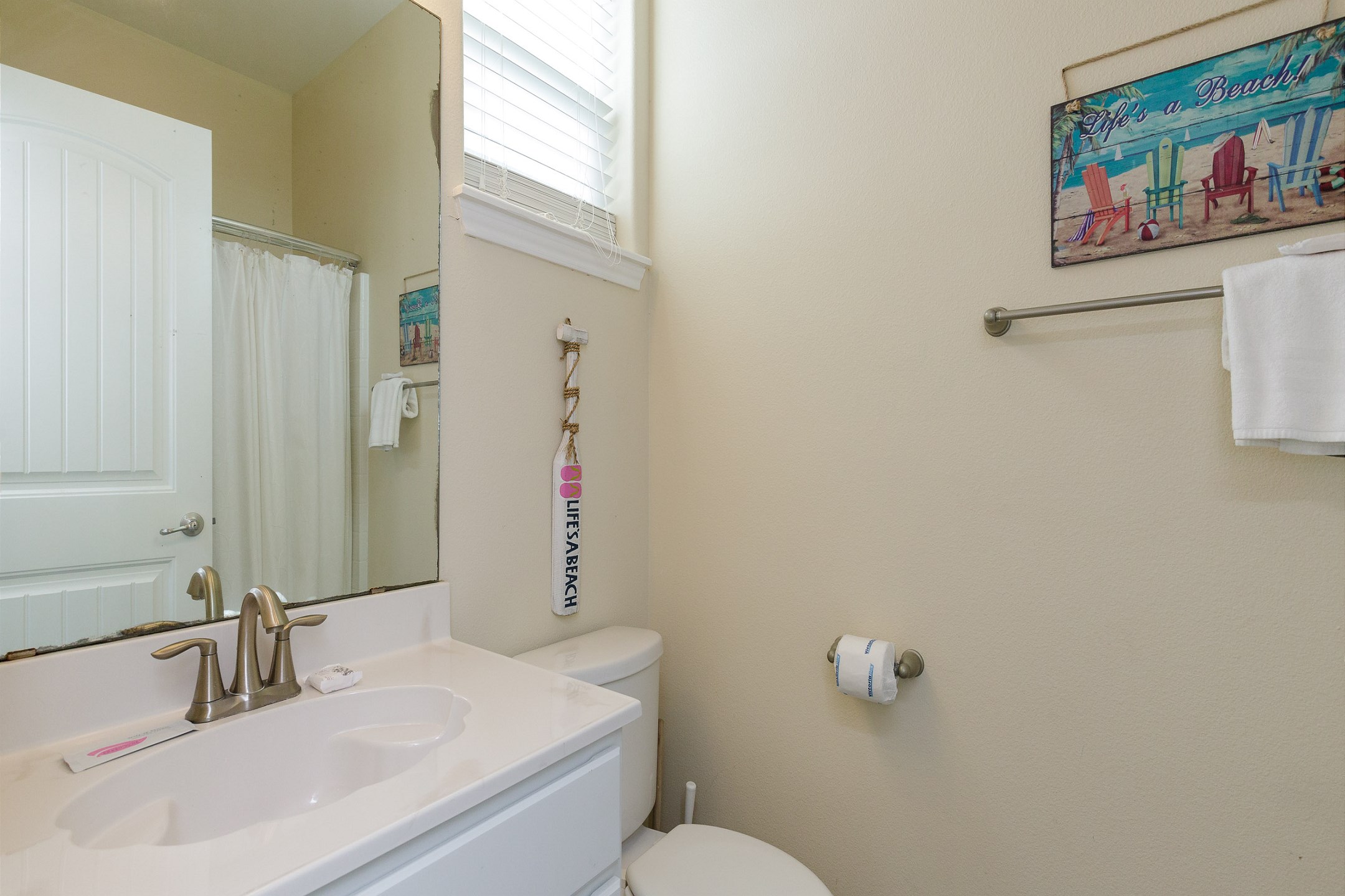 Primary bathroom with walk in shower 