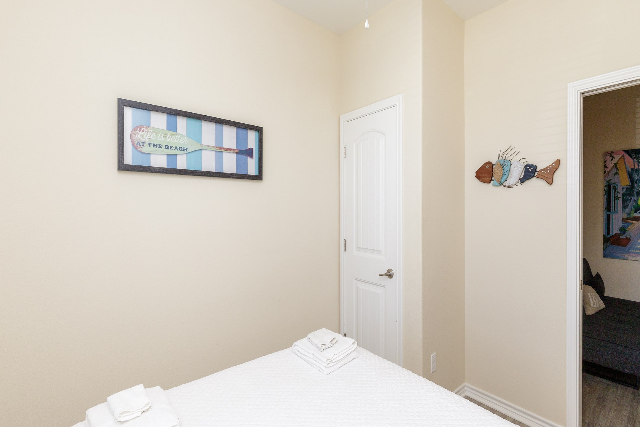 Second floor bedroom with a queen size bed