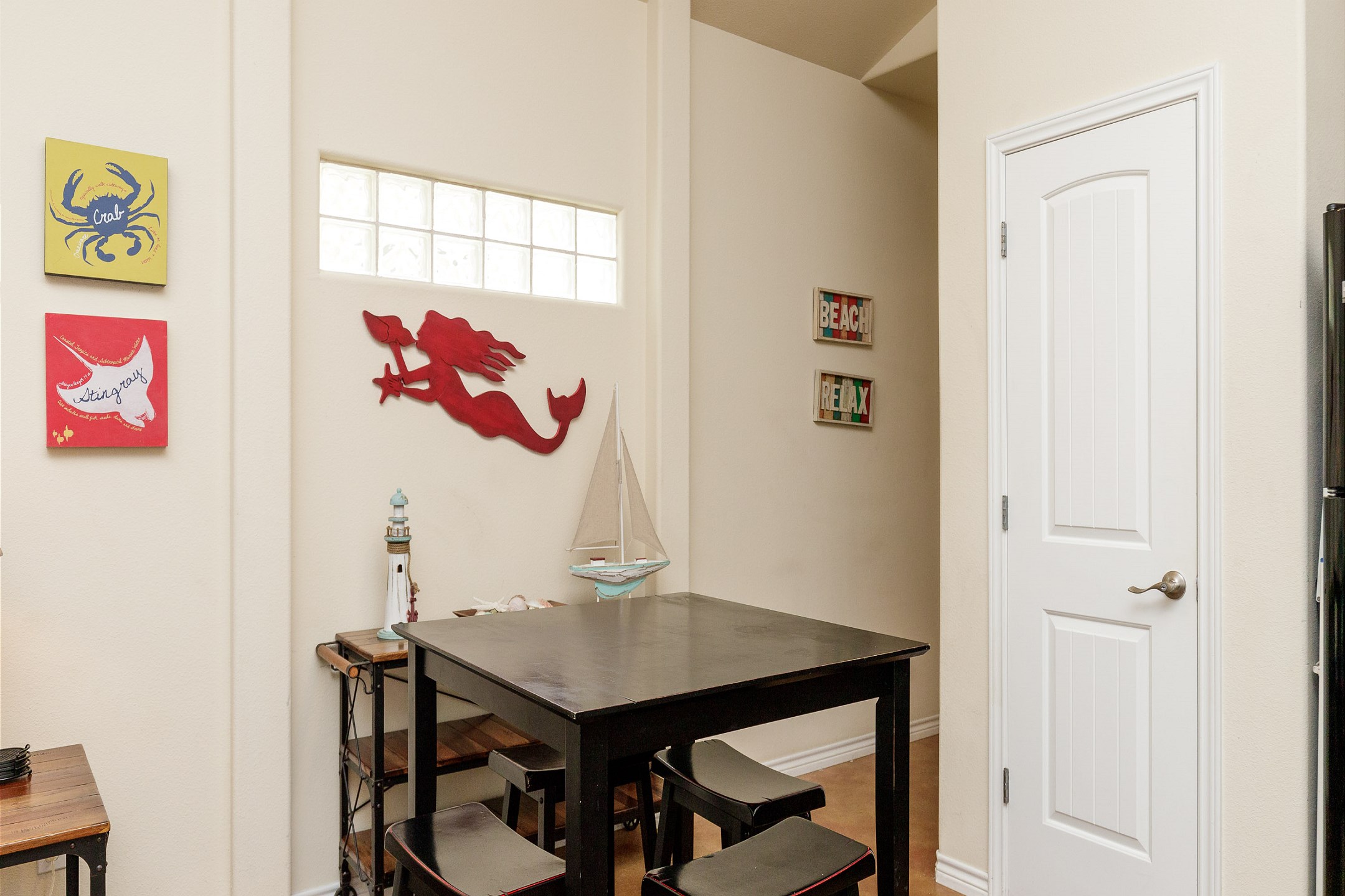 Dining table with seating for four 