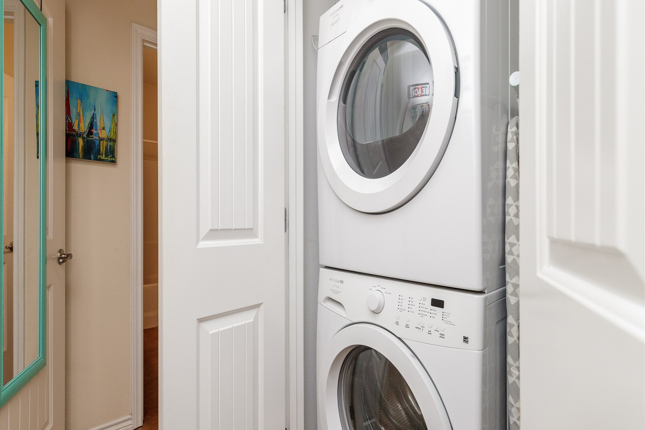 Washer and dryer in property for guest use
