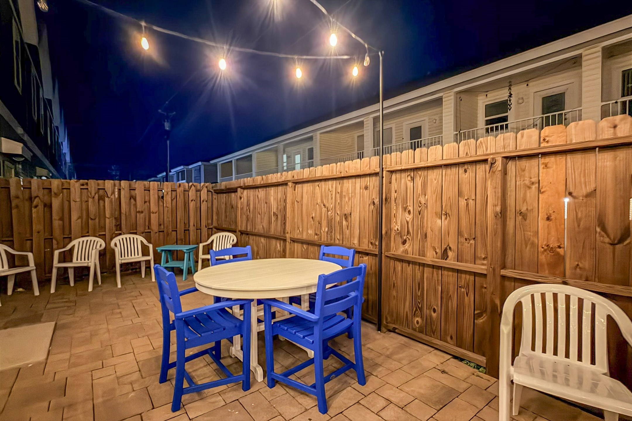 Private patio space to dine with the family and enjoy your vacation