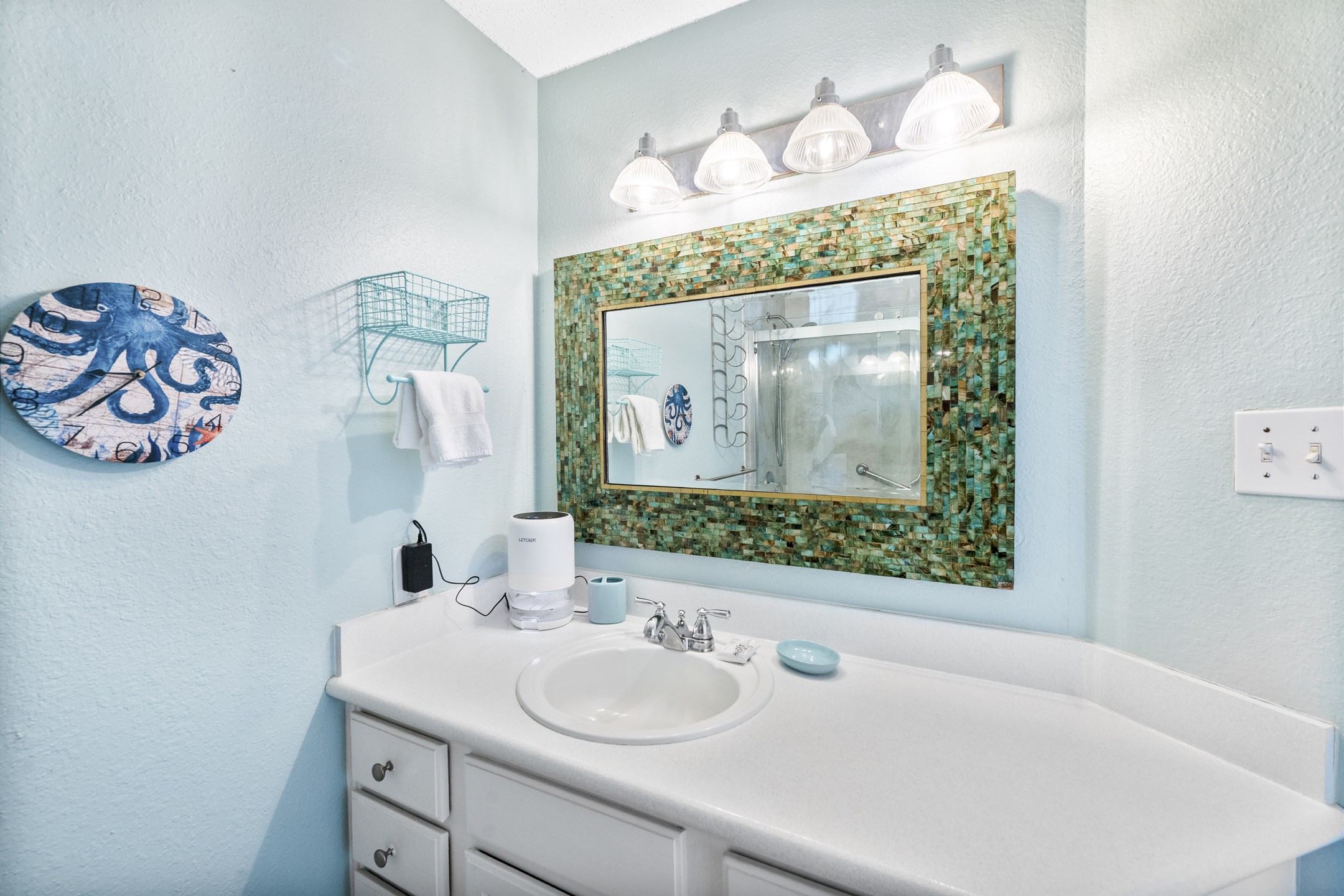 Master bathroom with walk-in shower