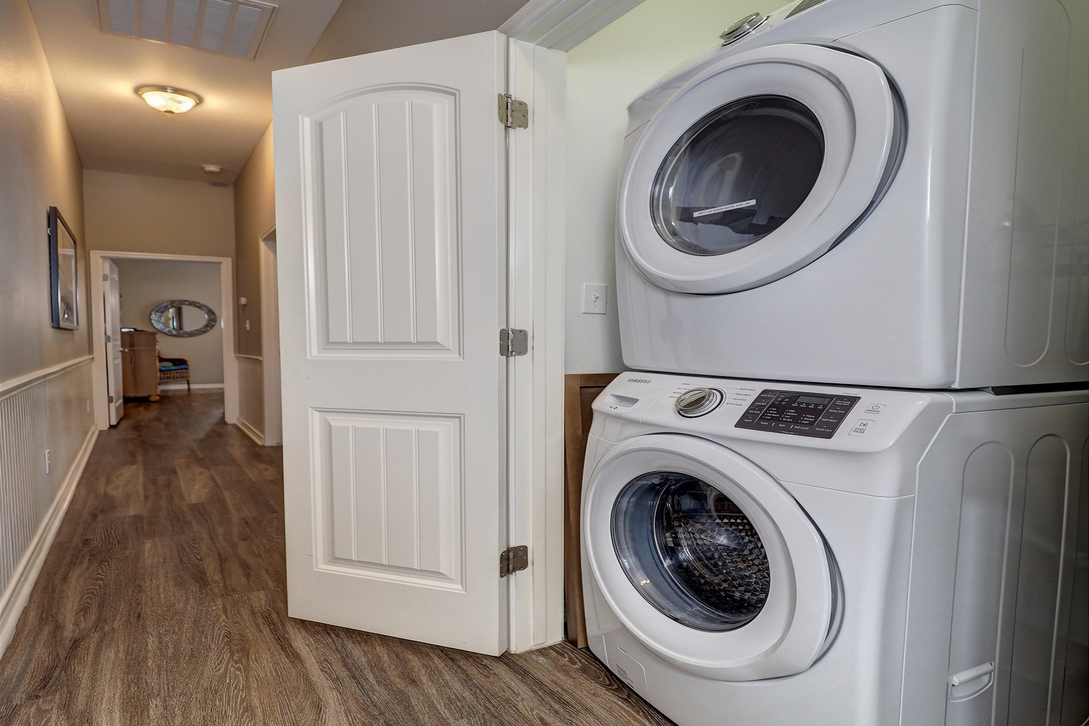 Washer and dryer for guest convenience