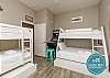 Second bedroom has a twin bunk bed with a twin trundle, as well as a twin over full bunk bed with a twin trundle. 