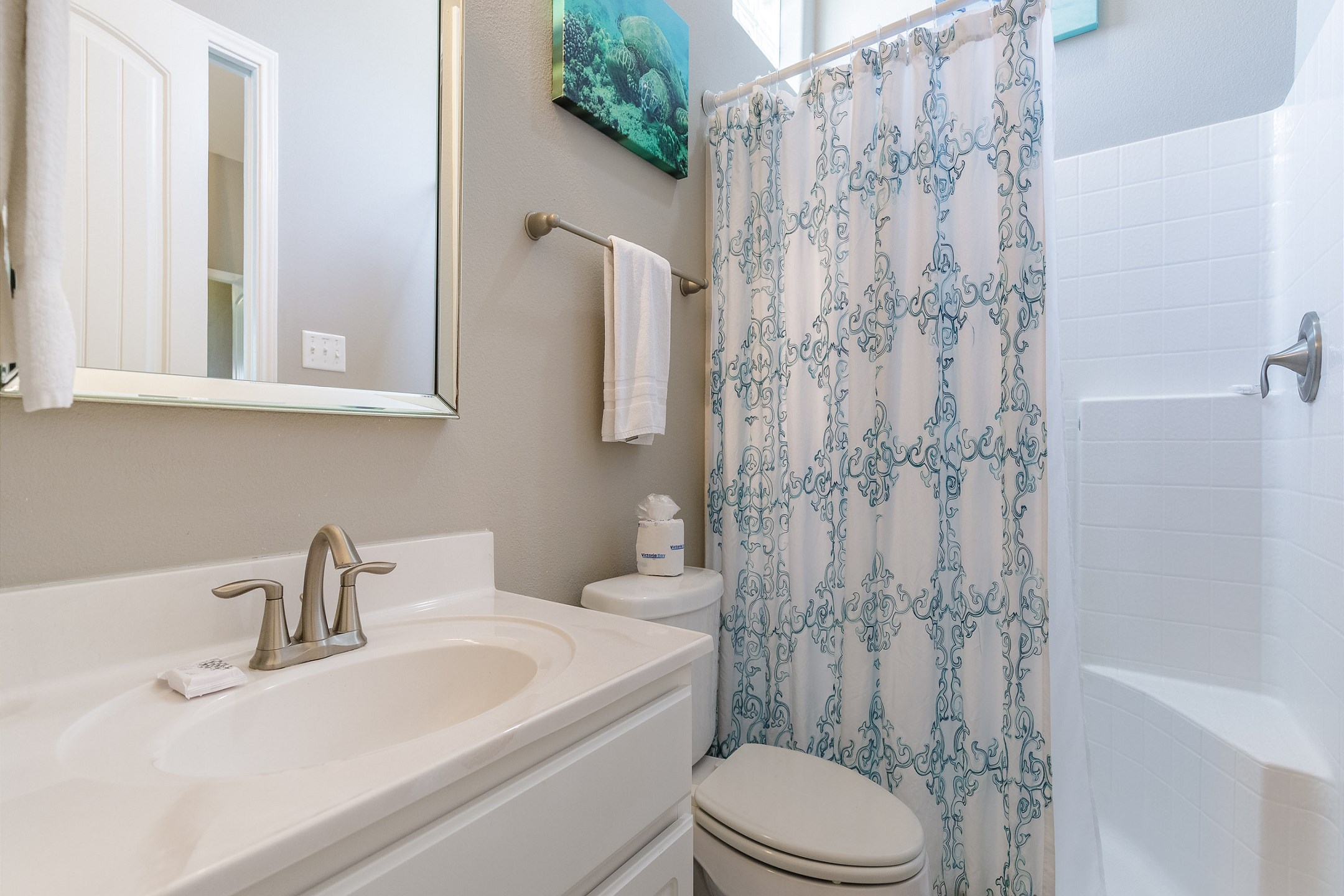 Master bathroom with walk in shower