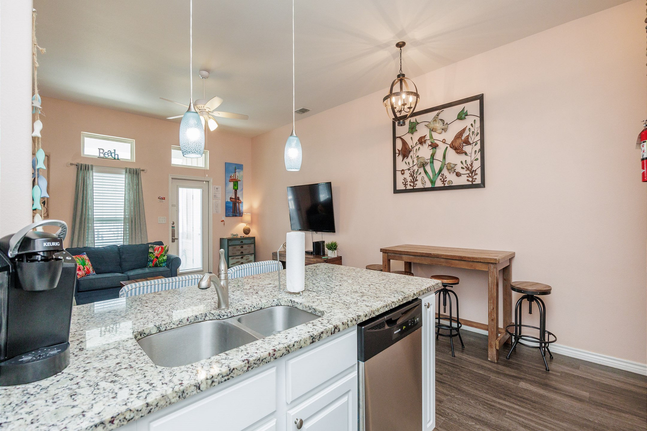 Dining area with easy access to the gourmet kitchen