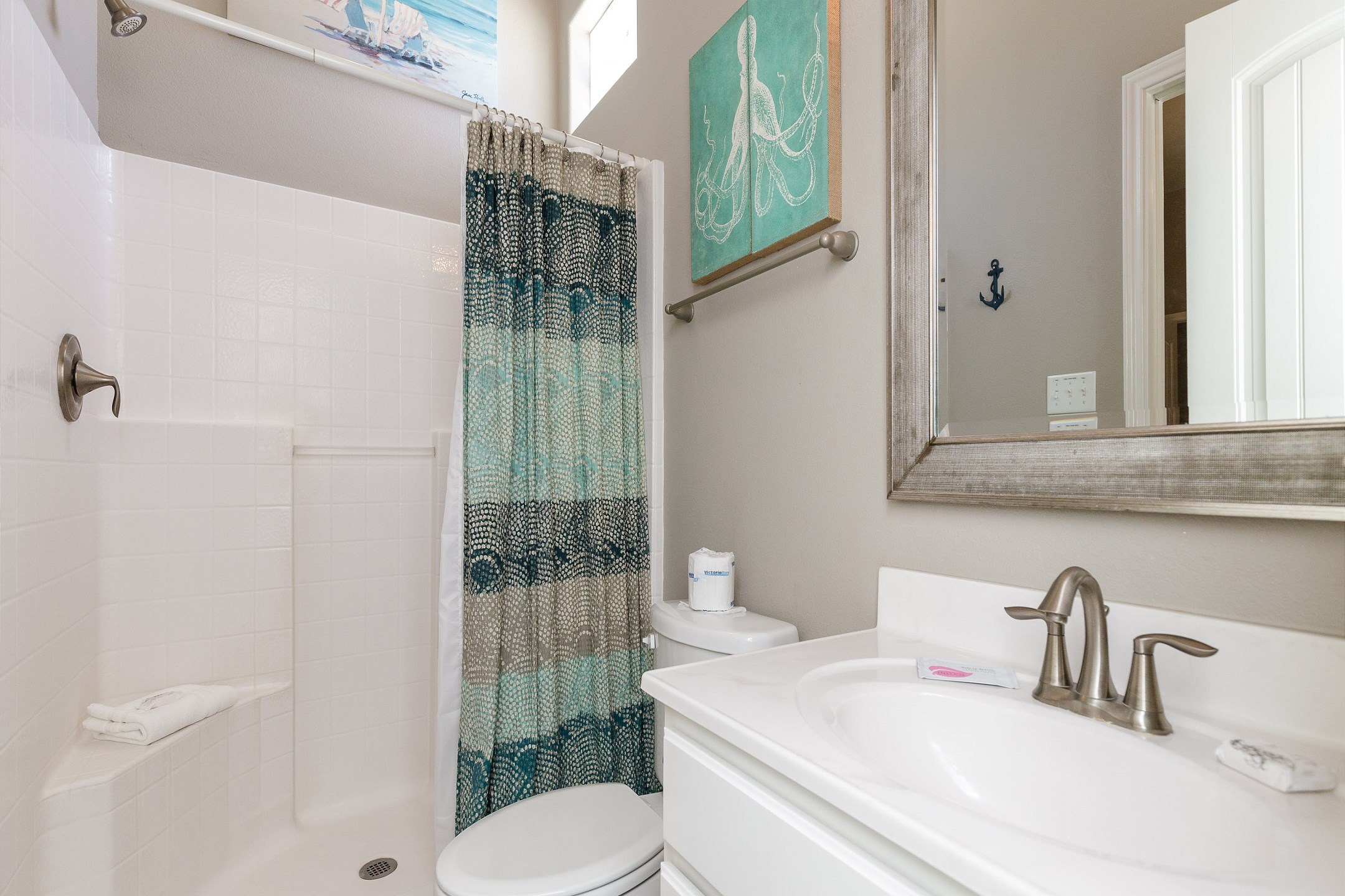 Master bathroom with walk in shower