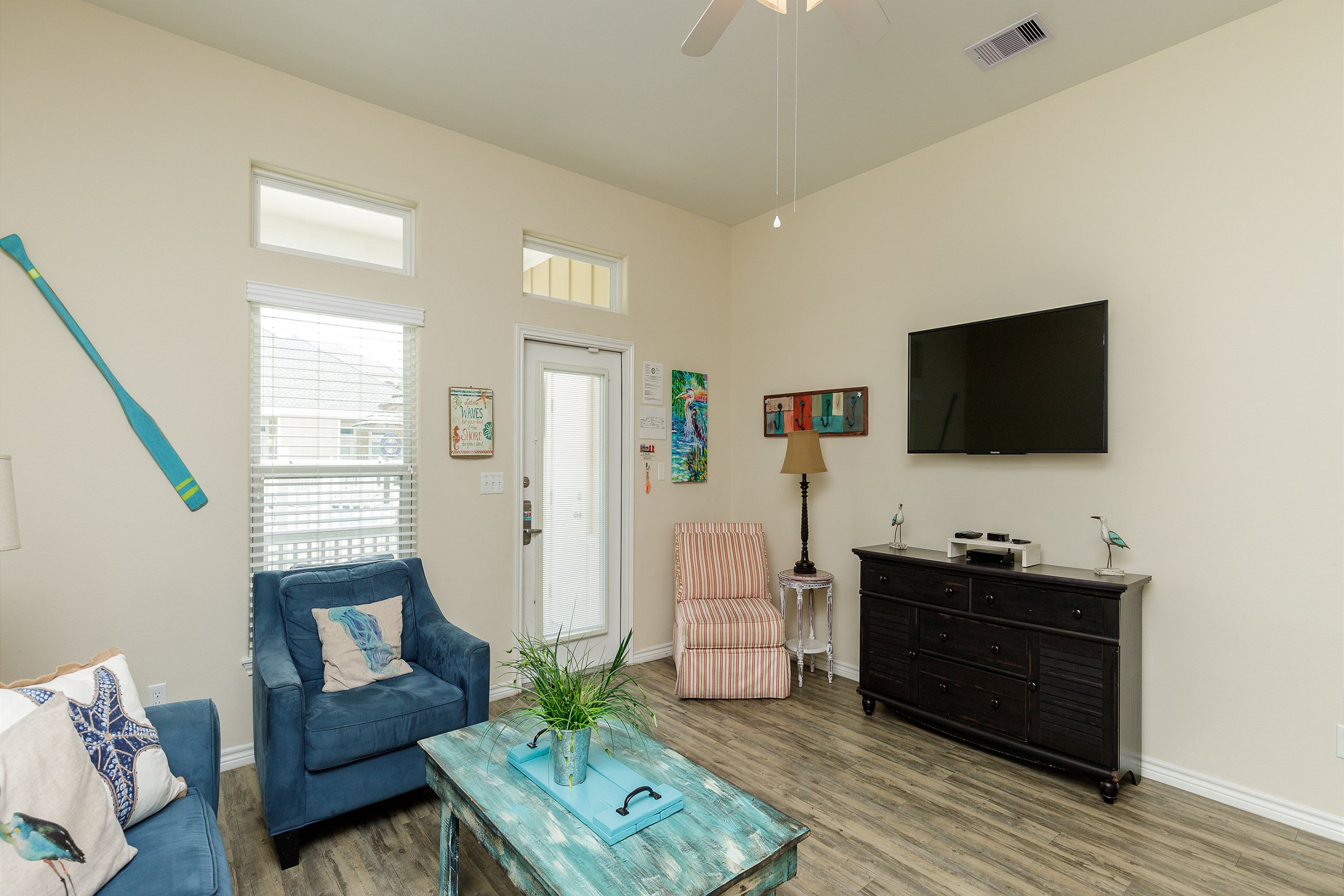 Open concept living area with modern furnishings