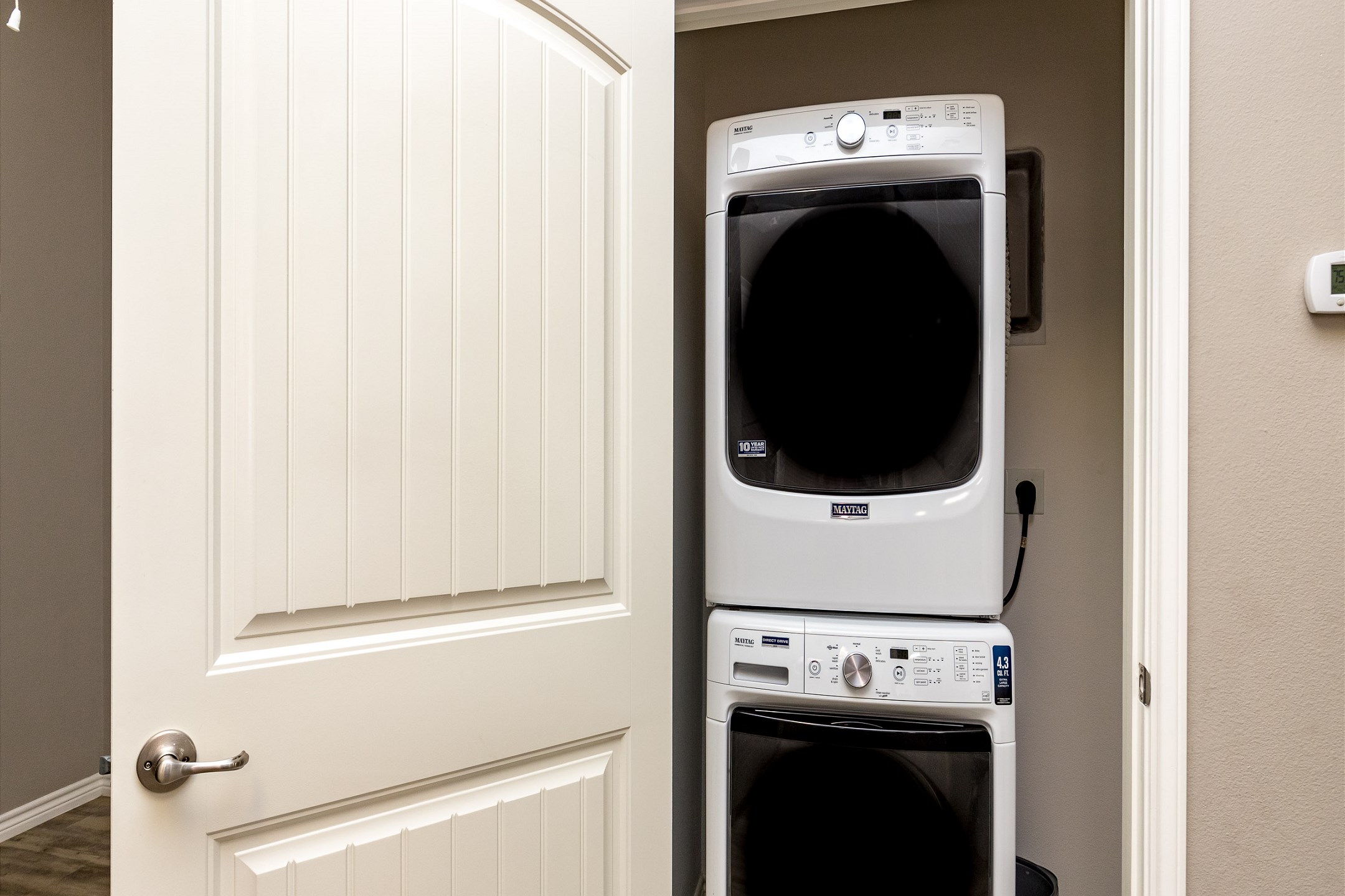 In property washer and dryer for added convenience 