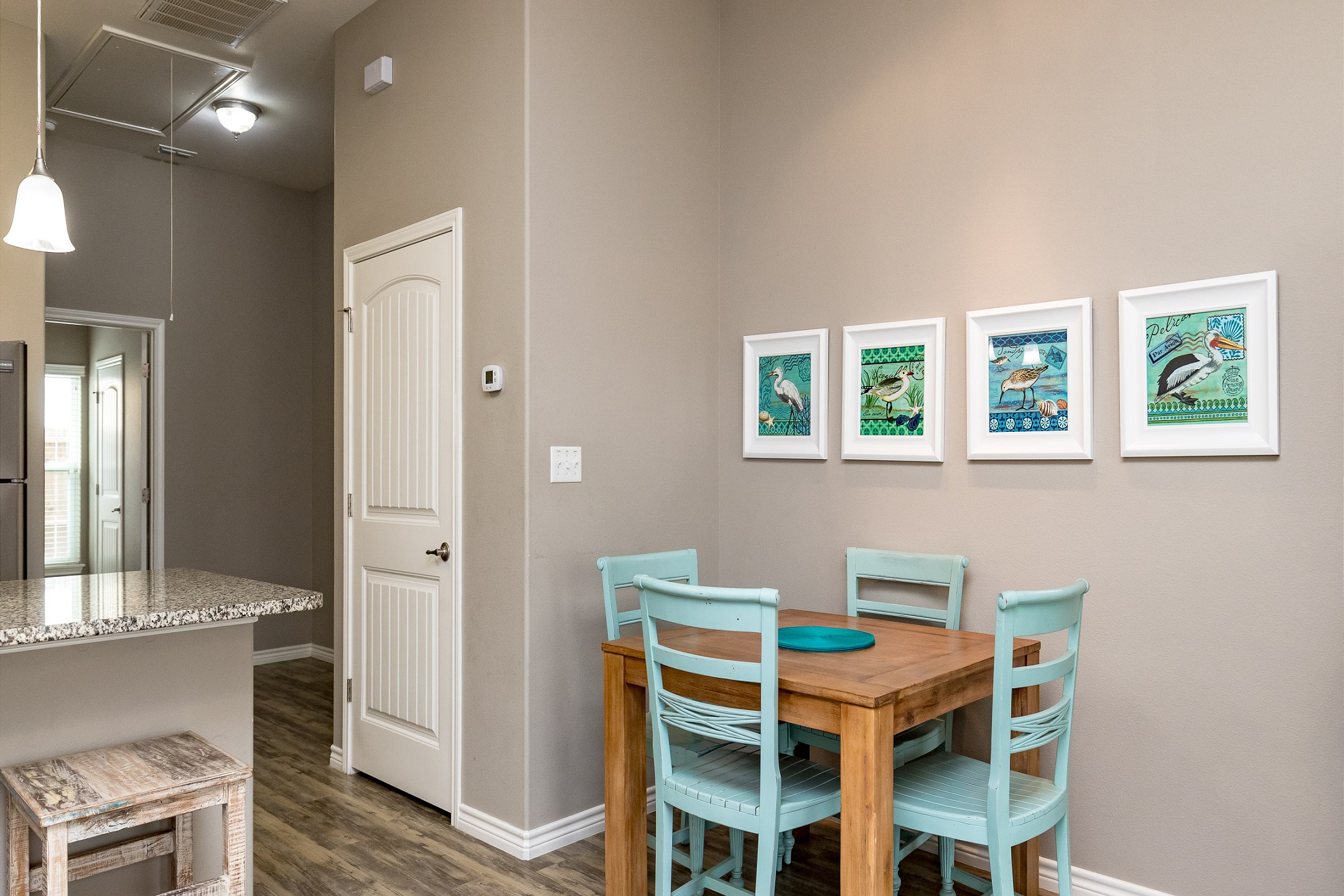 Dining area that seats four