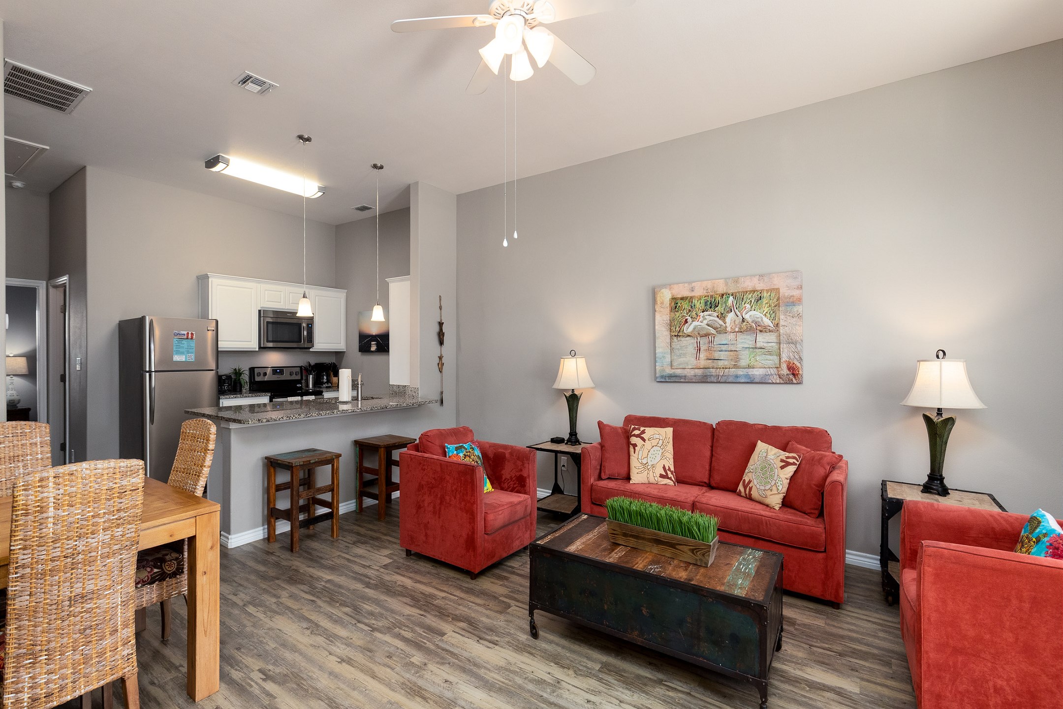 Elegant and spacious living room showcasing stylish decor and plush seating options