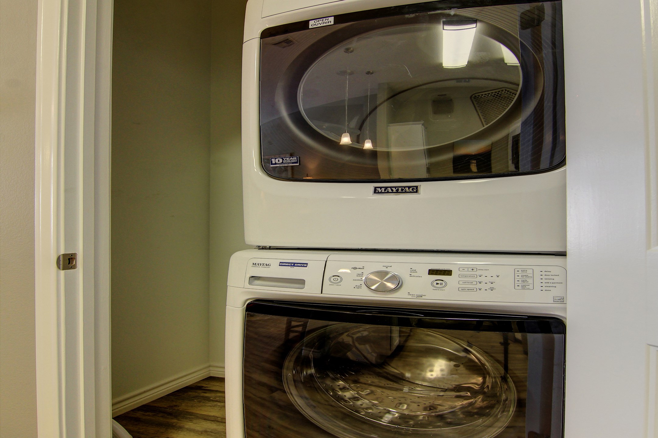 Washer and dryer in property for added convenience 