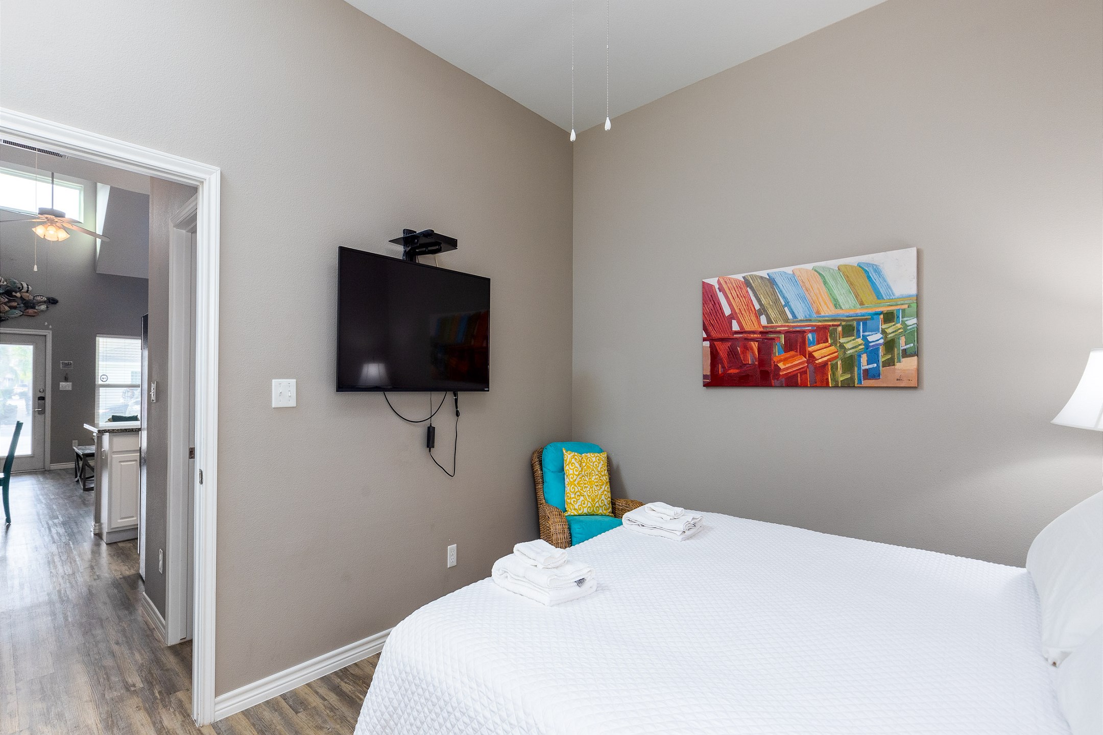 Master bedroom with king size bed