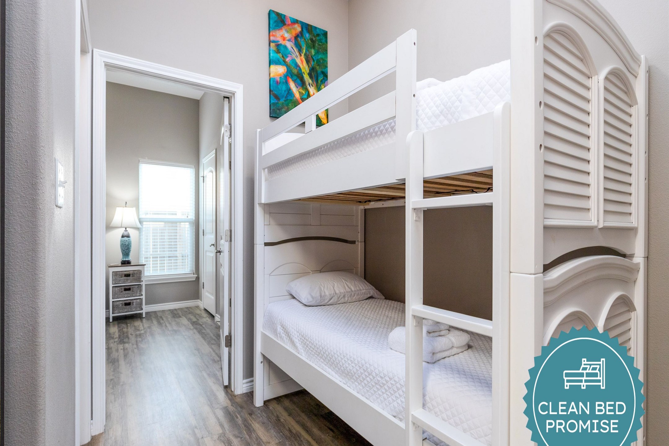 Hallway nook with twin size bunk beds