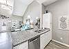 Well equipped kitchen with stainless steel appliances 