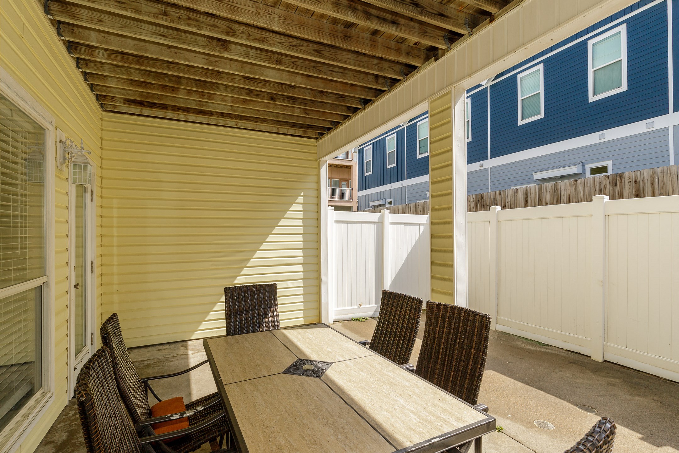 Private patio off the living area to enjoy the Texas breeze 