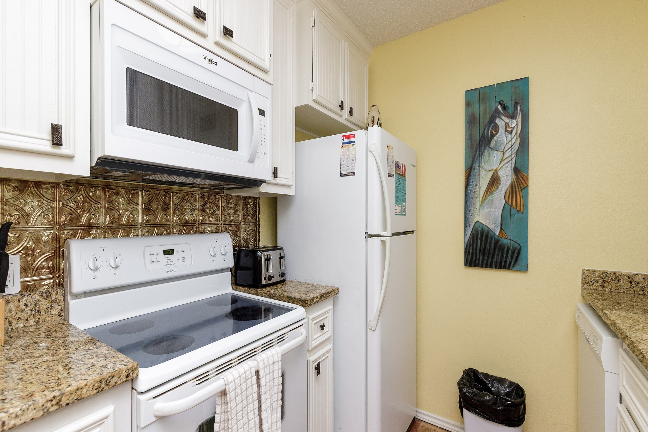 Fully equipped kitchen area with everything you need