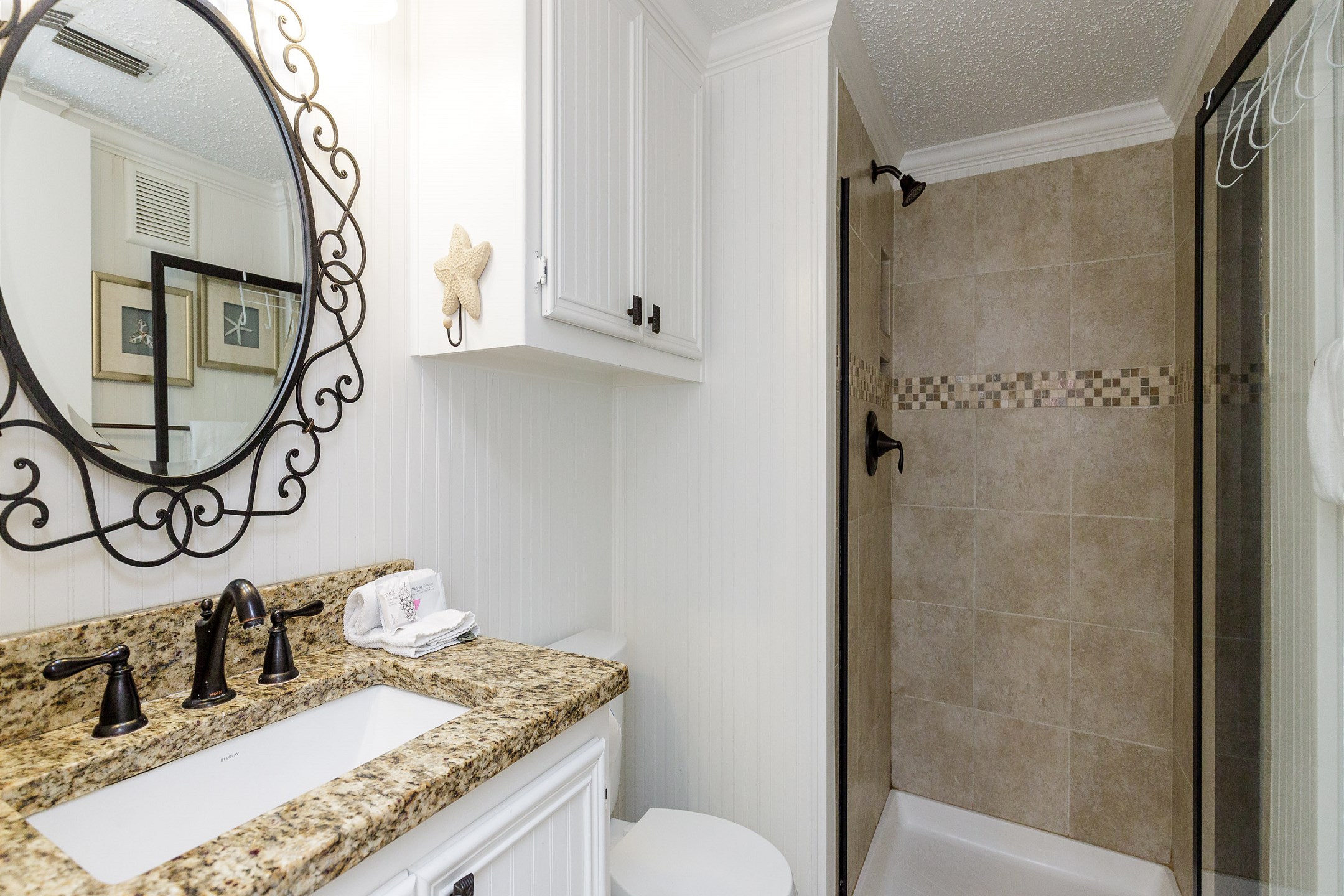 Master bathroom with walk in shower