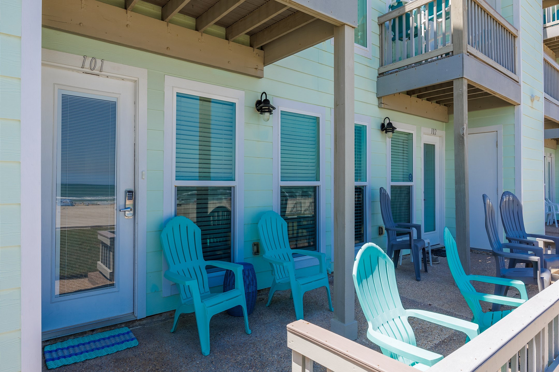 Private patio with the best beachfront view on the island