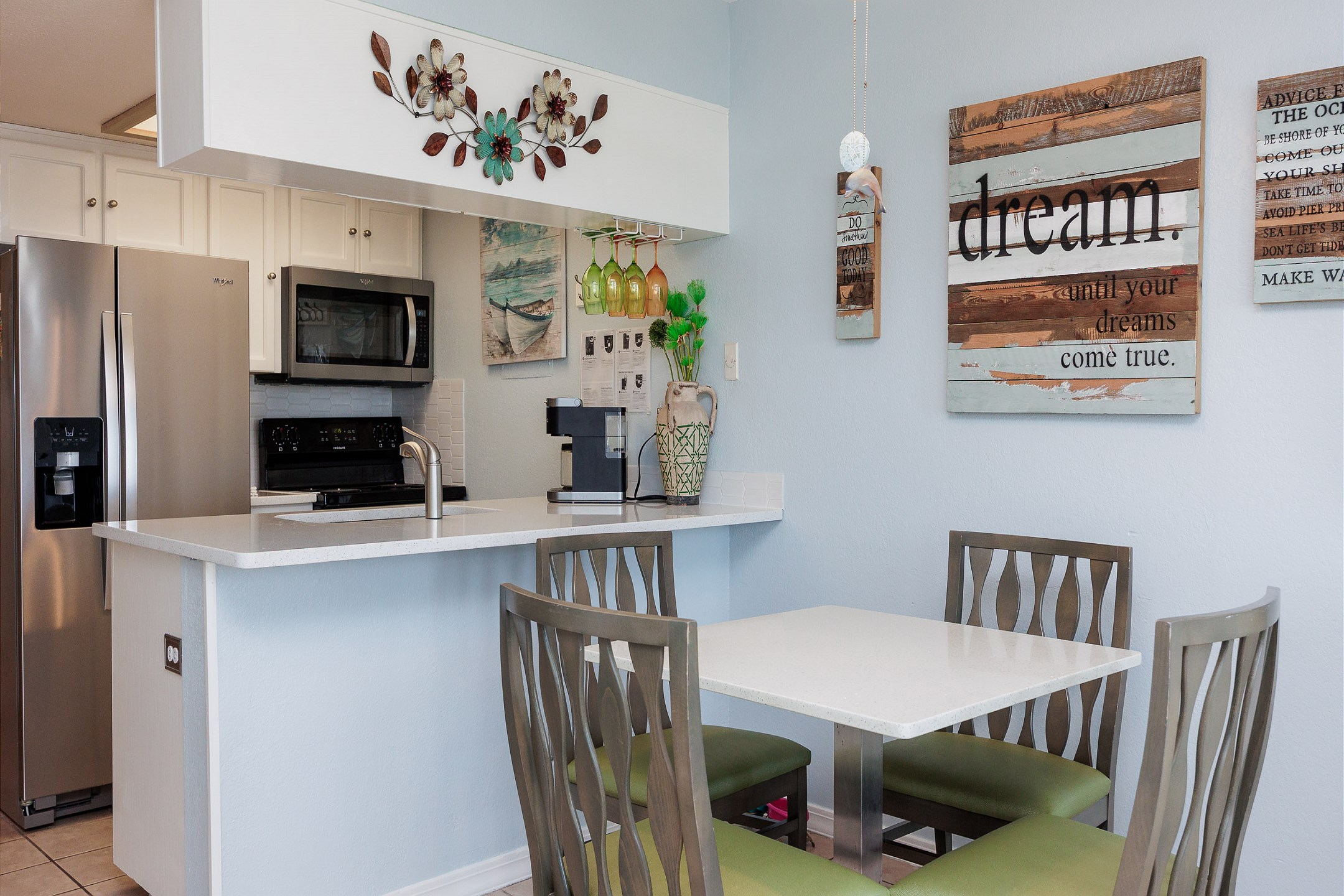 Dining area with easy access to the kitchen