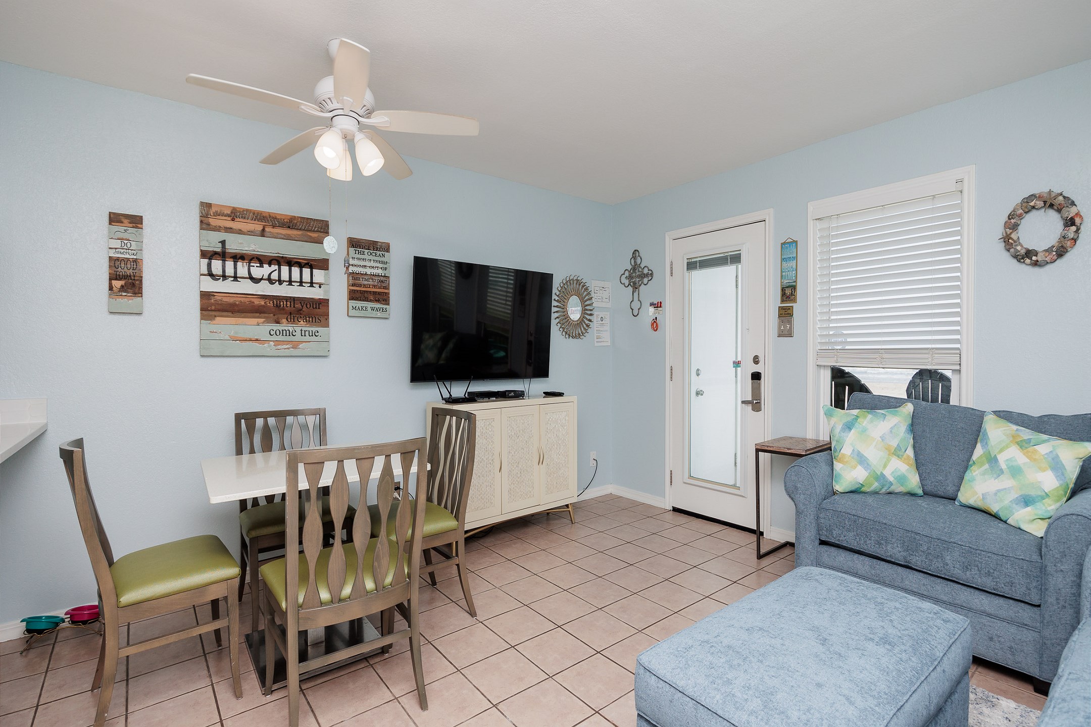 Dining area adjacent to the living room