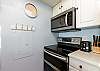 Fully equipped kitchen with stainless steel appliances 