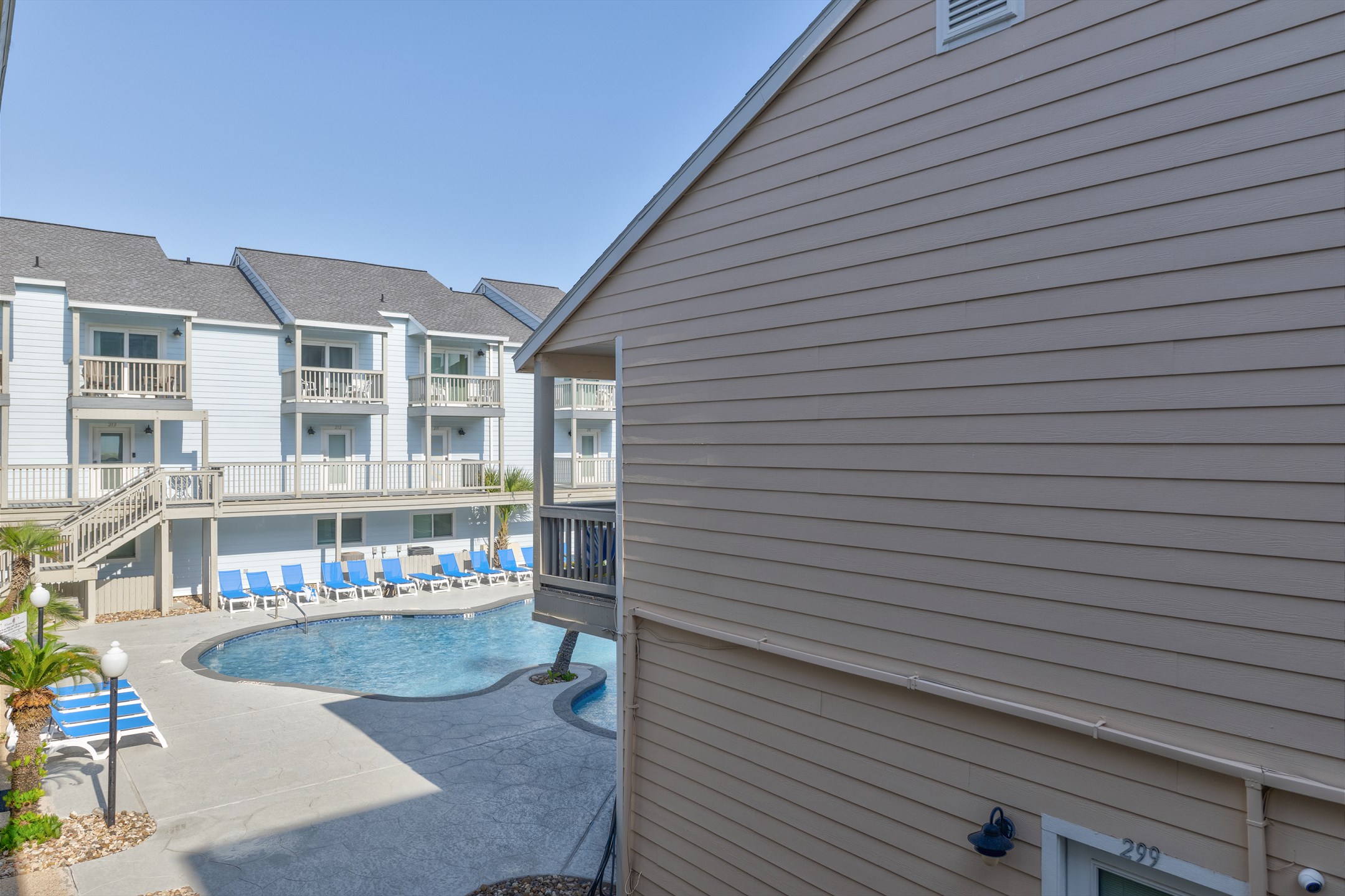 Pool views off the living area balcony to enjoy 