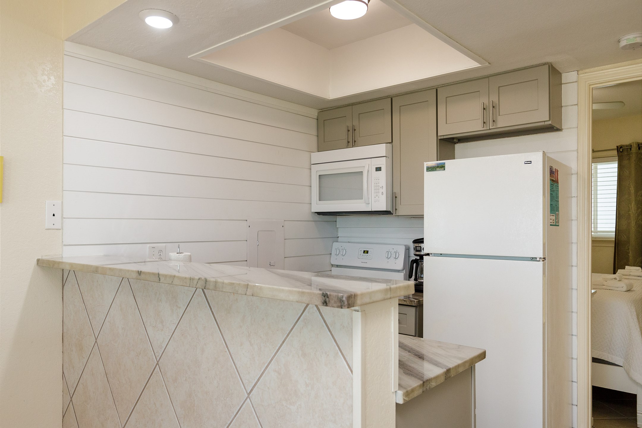 Savor the convenience of this compact kitchen