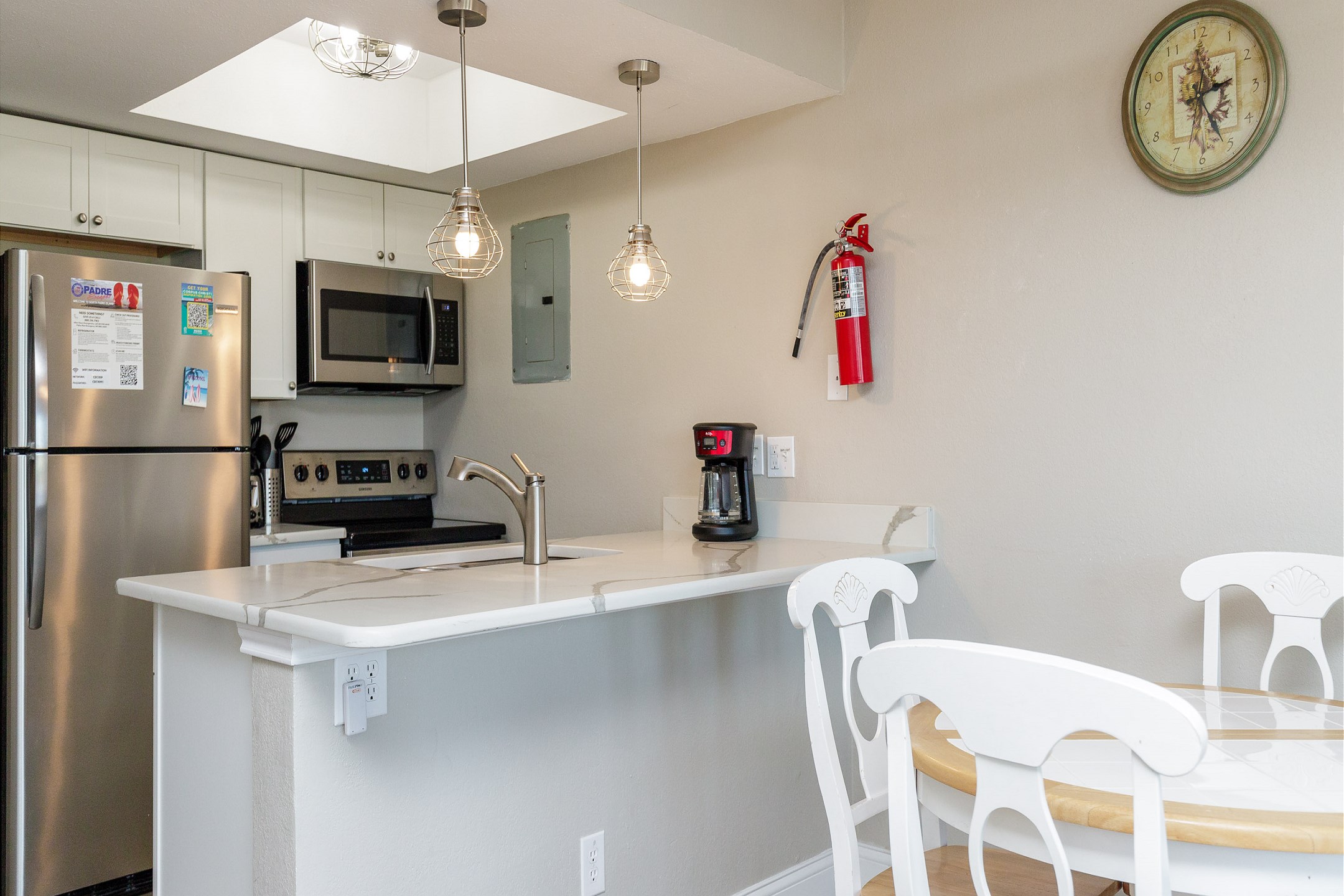 Dining area with easy access to the gourmet kitchen