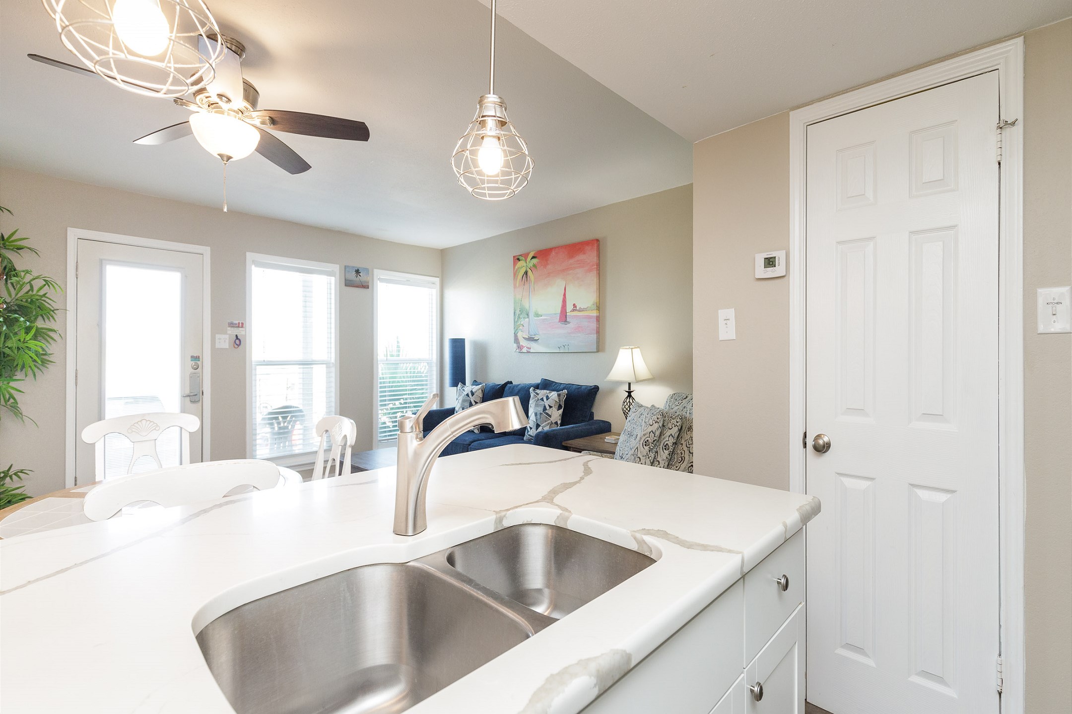 Great kitchen space with beautiful counter tops