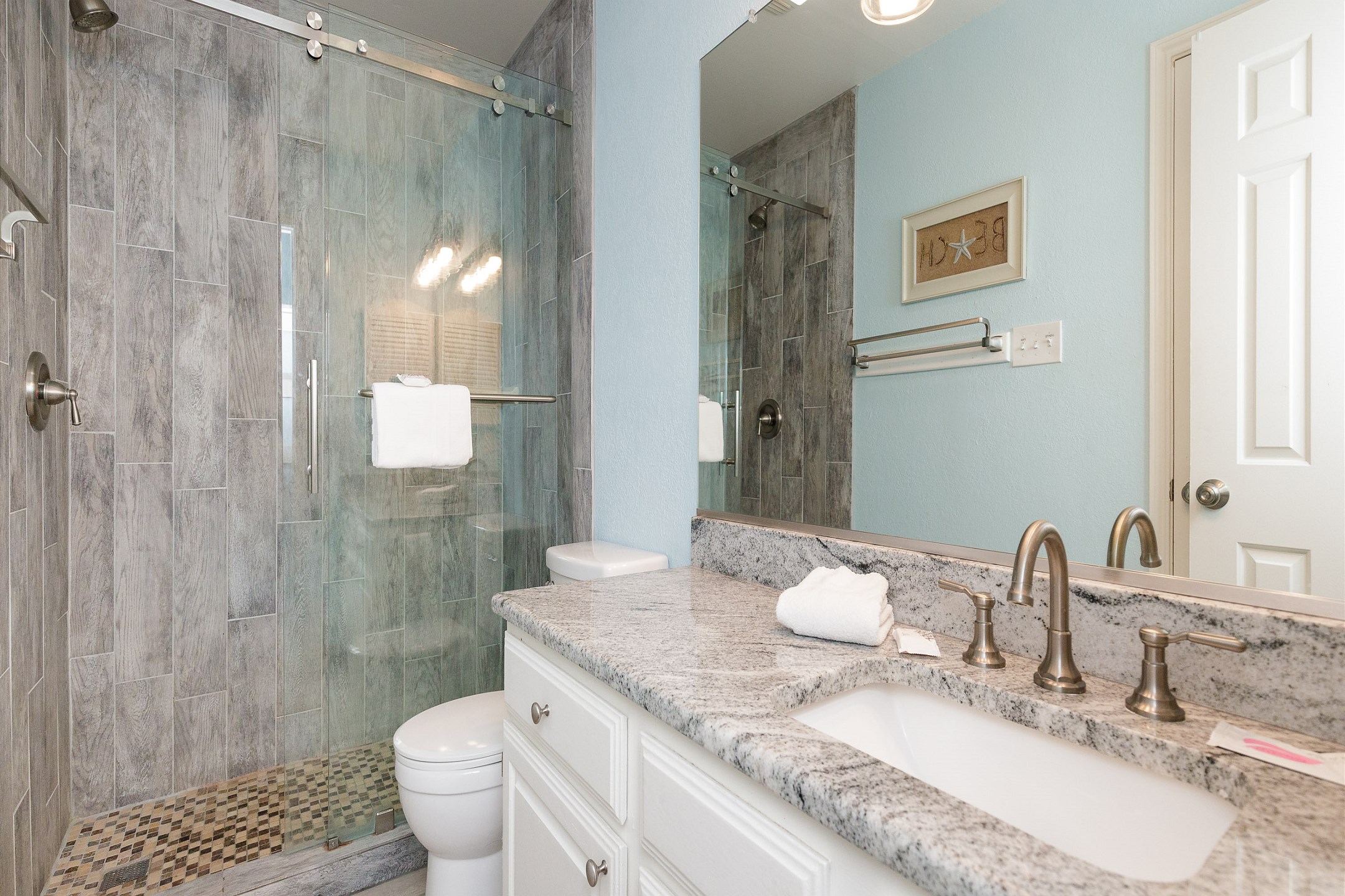 Guest bathroom with walk in shower