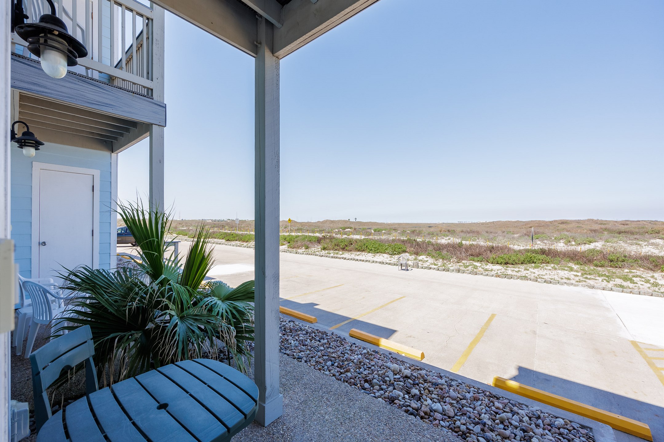 Front patio, where you can hear the waves crashing onshore