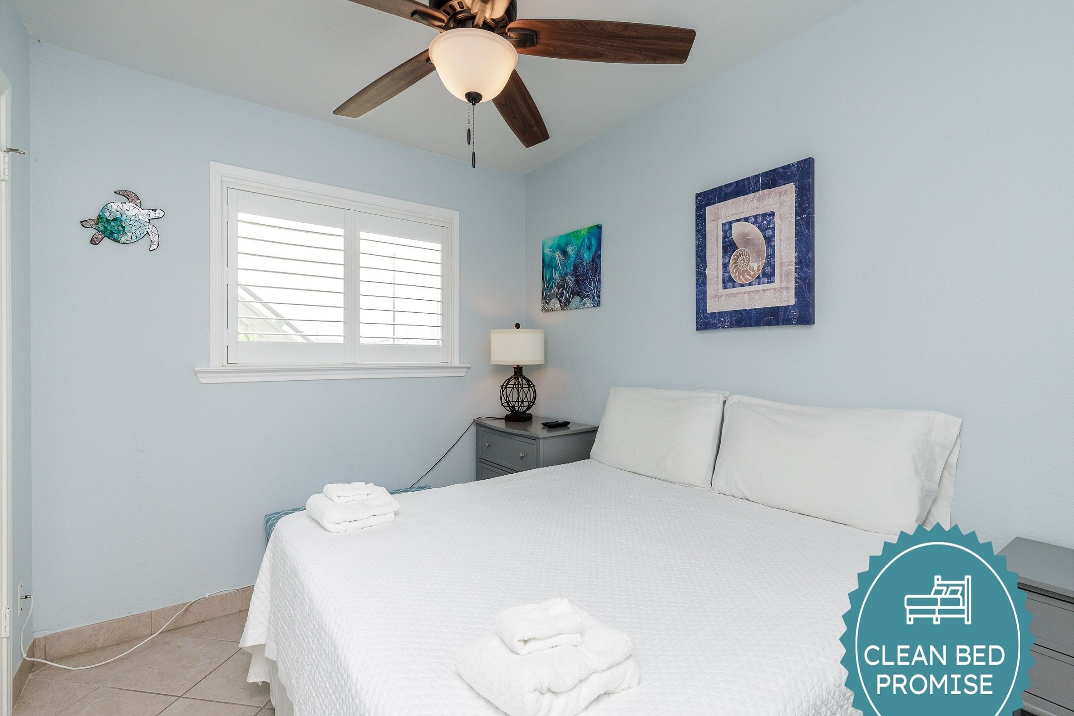 Sleep better at Padre Escapes with our exclusive Clean Bed Promise; providing fresh linens, comforters, and towels washed at high temperatures exceeding CDC recommendations, setting us apart for a truly restful vacation