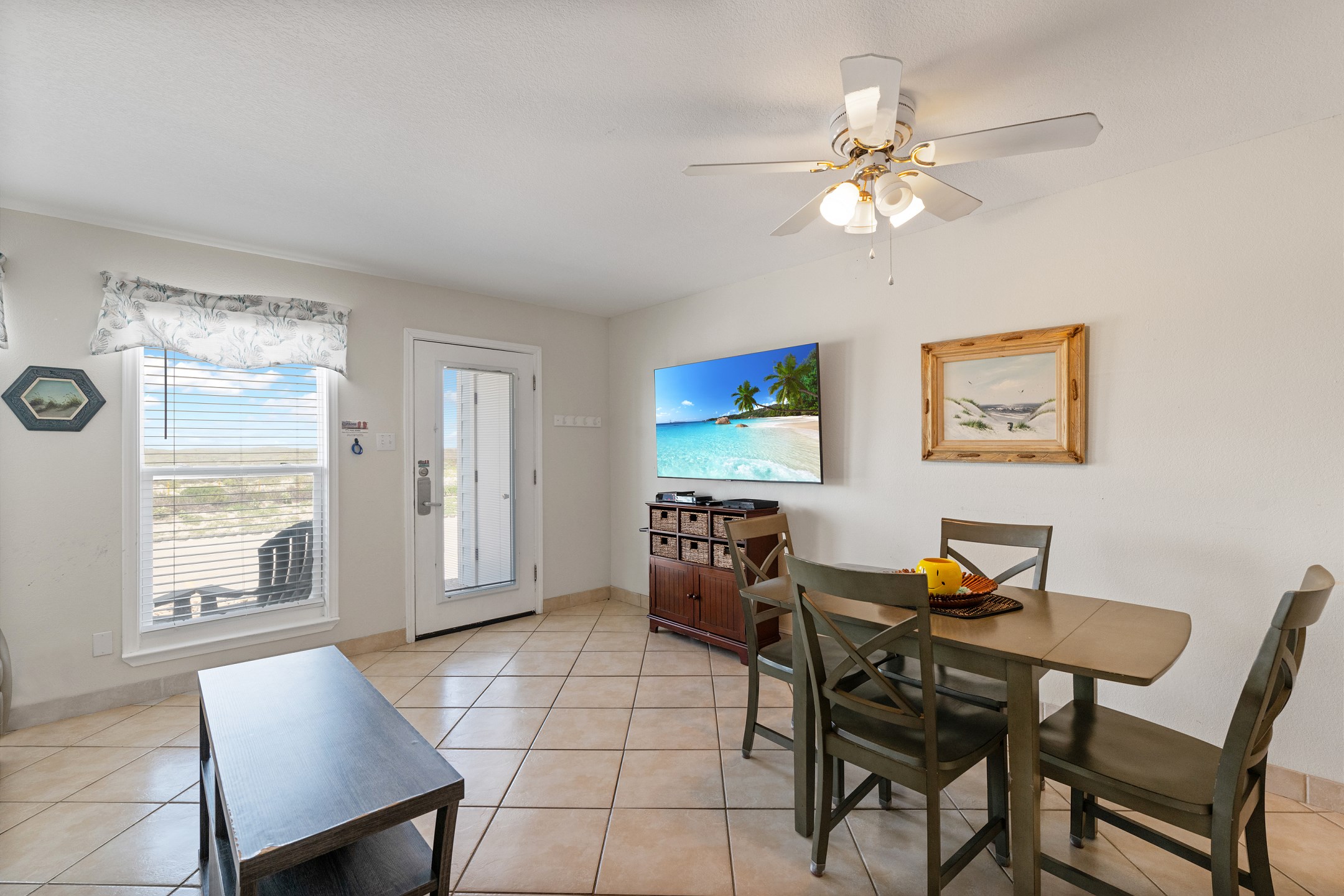 Dining area adjacent to the living room