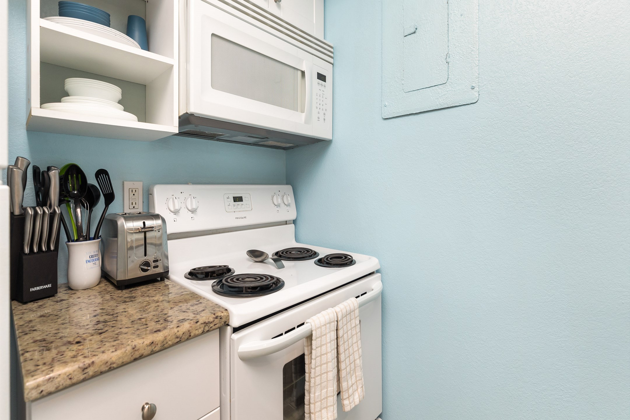 Savor the convenience of this compact kitchen