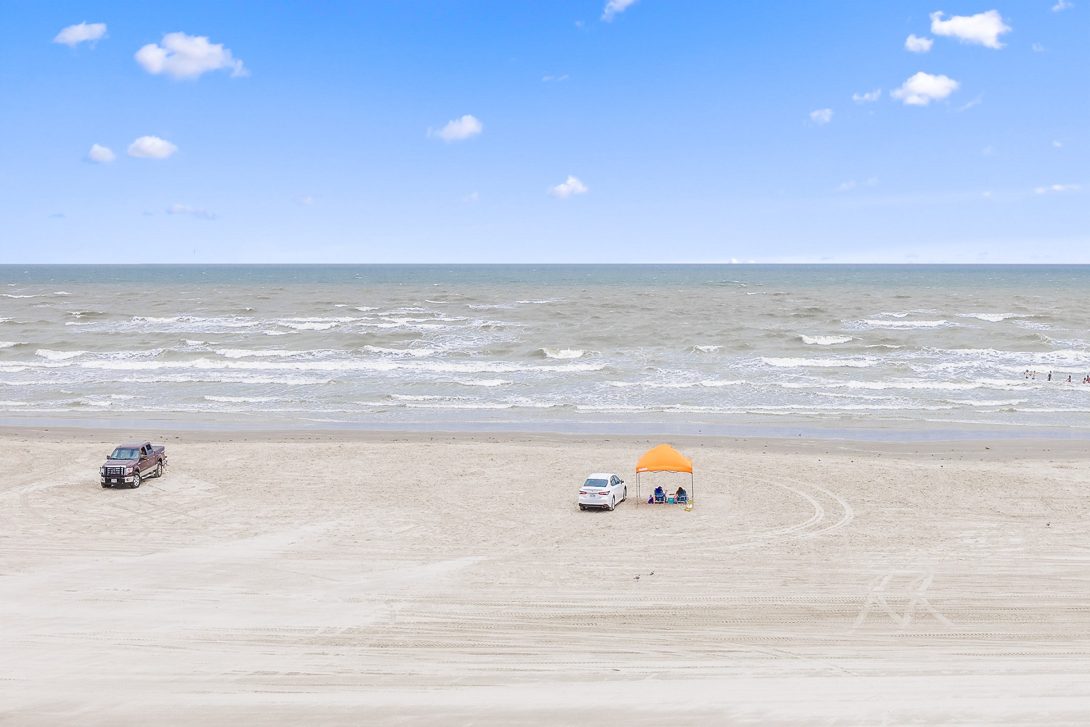 Beach view from your private balcony to enjoy the Texas breeze and waves crashing