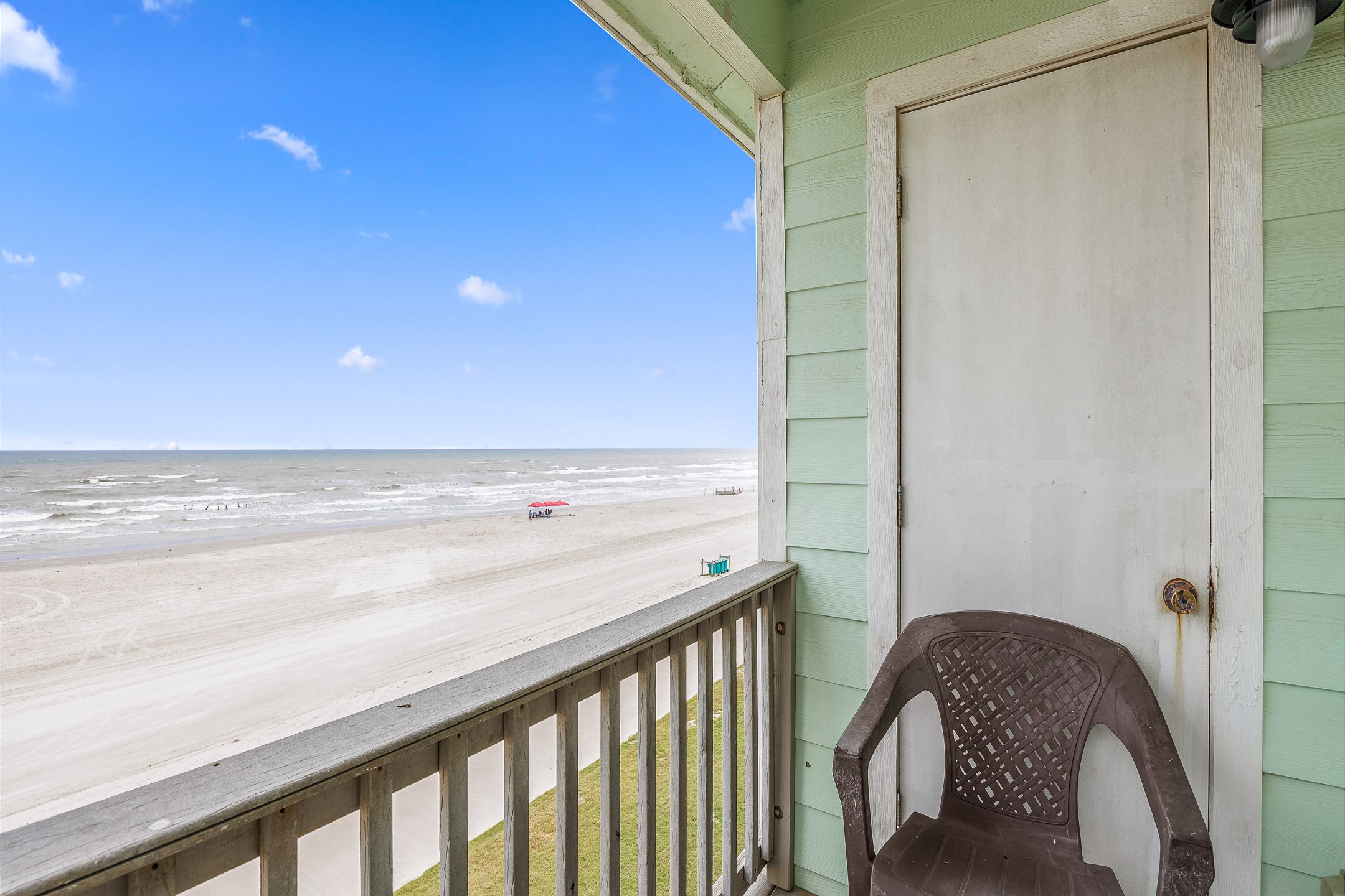 Beach views from the private balcony off the master bedroom to experience